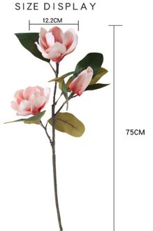 75 cm Kunstmatige bloem azalea Magnolia kunstmatige takken witte koekoeken lange steel willekeurige buigen zijde bloem Decor 312Z WH