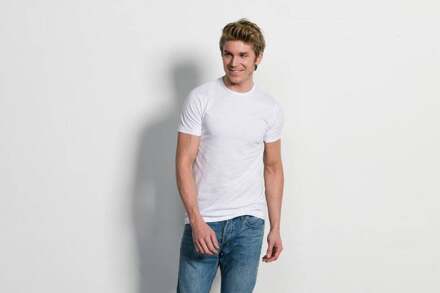 7500 - 2-pack Heren T-shirt Ronde Hals Wit Basic Fit - L