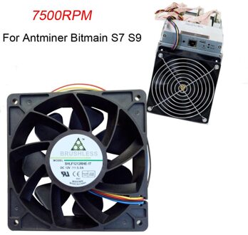 7500Rpm Koelventilator Dc 12V 12X12X3.8Cm Computer Pc Cpu Case 4-Pin connector Koeler Fans Voor Antminer Bitmain S7 S9