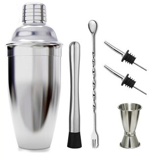 750MI Boston Shaker Professionele Rvs Barman Wijn Glas Cocktail Mixer Martini Cocktail Shaker Bar Set 750 curling