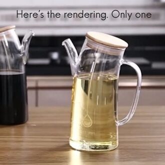 750Ml Lekvrije Glas Olie Kan Saus Fles Transparant Glas Opslag Fles Azijn Fles Soja Kruiden Bot