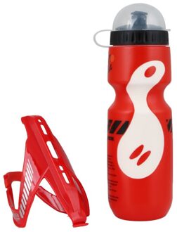 750Ml Mountainbike Fiets Water Drink Fles + Houder Kooi Plastic Draagbare Ketel Water Fles Fiets Accessoires 4