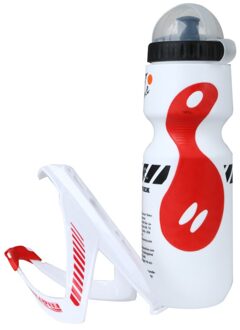 750Ml Mountainbike Fiets Water Drink Fles + Houder Kooi Plastic Draagbare Ketel Water Fles Fiets Accessoires