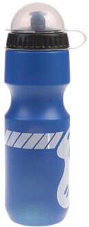 750Ml Outdoor Wandelen Bike Fiets Drinken Jug Water Fles W/Stofkap Marineblauw