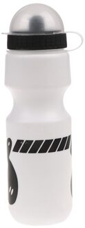 750Ml Outdoor Wandelen Bike Fiets Drinken Jug Water Fles W/Stofkap wit