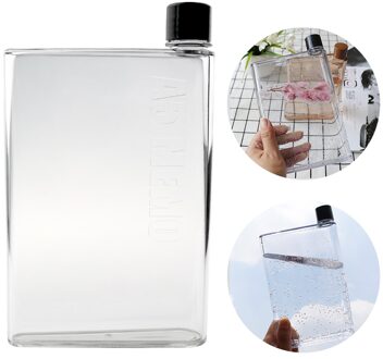 750Ml Water Fles Reizen Drinken Platte Crystal Waterbottle Transparante Plastic Waterkoker Draagbare Sport Flessen Cup Drinkware