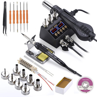 750W 2 IN 1 Soldering station 8898 Digital Adjustable Temperature SMD Hot Air welding rework station for BGA cell-phone repair