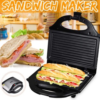 750W Elektrische Rvs Sandwich Maker Broodrooster Maker Wafels Maker Bubble Ei Taart Oven Ontbijt Machine 220V