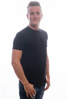 7520 - 2-pack Heren T-shirt Ronde Hals Zwart Basic Fit - XL