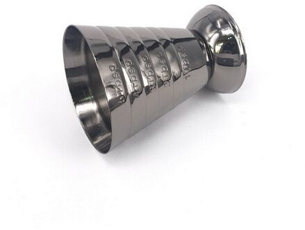 75Ml Ounce Jigger Bar Cocktail Drink Mixer Drank Maatbeker Shot Cup Roestvrij Staal Mojito Measurer Koffie Mok zwart