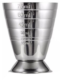 75Ml Roestvrij Staal Meten Shot Cup Ounce Jigger Bar Cocktail Drink Mixer Drank Maatbeker Mojito Measurer Koffie Mok