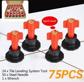 75Pcs Platte Keramische Niveau Wiggen Tegel Spacers Voor Vloeren Wandtegel Spacer Tegel Leveling Systeem Leveler Locator Spacers Tang