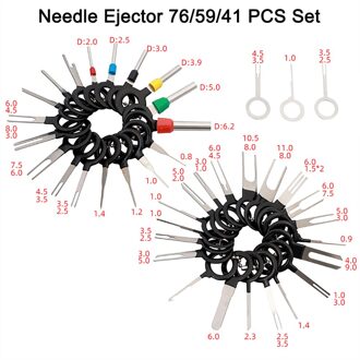 76/59/41Pcs Auto Terminal Removal Tool Automobilist Kit Auto Accessoires Auto Reparatie Tool Stylus Wire Crimp pin Extractor Puller 59stk