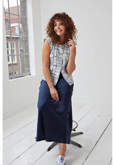 7670 gilet boucle marine /wit Blauw