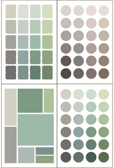 76Pcs Leuke Effen Kleur Stickers Kawaii Dot Papier Sticker Voor Kids Diy Scrapbooking Albums Briefpapier Stickers Levert