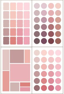 76Pcs Leuke Effen Kleur Stickers Kawaii Dot Papier Sticker Voor Kids Diy Scrapbooking Albums Briefpapier Stickers Levert