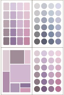 76Pcs Leuke Effen Kleur Stickers Kawaii Dot Papier Sticker Voor Kids Diy Scrapbooking Albums Briefpapier Stickers Levert