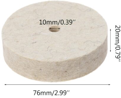 76X20Mm Wolvilt Polijsten Buffing Slijpschijf Polijstmachine Disc Pad Rotary Tool Wxtc