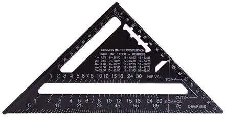 77/12 Inch Metrische Aluminium Driehoek Hoek Heerser Gradenboog Swanson Speed Vierkante Layout Gauge Houtbewerking Meting Tool 7duim C