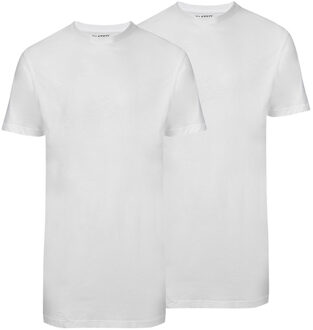 7700 - 2-pack Heren T-shirt Ronde Hals Extra Lang Wit Basic Fit - 3XL