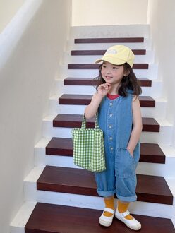 7700 Baby Overalls Meisjes Jumpsuit Lente Zomer Kids Jumpsuit Jeans Baby Boy Overalls 1-9T Kinderen Denim overall Outfit 140cm