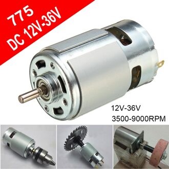 775 DC 12 V-36 V 3500-9000RPM Motor Kogellager Grote Koppel High Power Low Noise DC Motor Accessoires Elektrische Voeding
