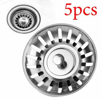 78-84Mm Badkamer Gootsteenzeefje 304 Roestvrij Staal Water Stopper Sink Water Filter Plug Aanrecht Accessoires Keuken gereedschap 2 5stk