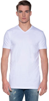 7800 - 2-pack Heren T-shirt V-Hals Extra Lang Wit Basic Fit - M