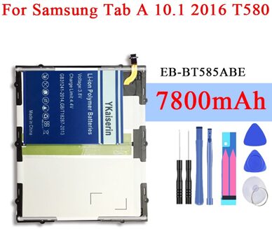 7800Mah EB-BT585ABE Vervangende Batterij Voor Samsung Galaxy Tablet Tab Een 10.1 T580 SM-T585C T585 T580N + Spoor Code