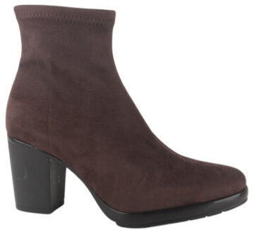78017-ae-44 dames enkellaarzen gekleed Bruin - 40