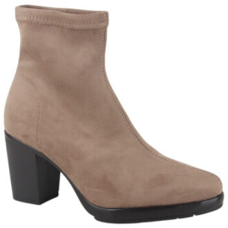 78017-ae-48 dames enkellaarzen gekleed Beige - 40