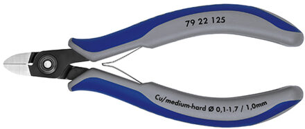 79 22 125 Elektronica en fijnmechanica Zijkniptang Zonder facet 125 mm