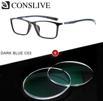7G Carbon Fiber Brillen Frame Voor Mannen Bijziendheid Verziendheid Leesbril Licht Optische Glazen T1316 C03 met Lenses