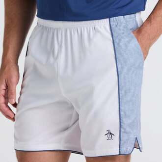 7in Performance Piped Shorts Heren-Wit,Blauw - L