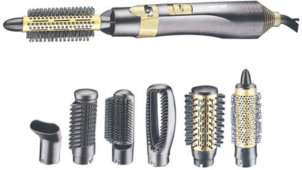 7in1 Styling Tool Professionele Air Styler Rechttrekken Föhn Borstel Krultang Met Nozzles Kam 220-240V