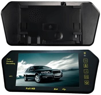 7Inch Lcd Auto Parking Monitor Dc 8-36V 480*272 (Rgb) MP5 Bluetooth Car Rear High Definition View Mirror Monitor