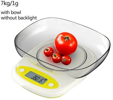 7Kg/3Kg 0.1/1G Keuken Schaal Hoge Precisie Mini Lcd Digitale Display Schaal Gram Wegen sieraden Voedsel Meet Schaal Met Kom 7kg-1g met bowl