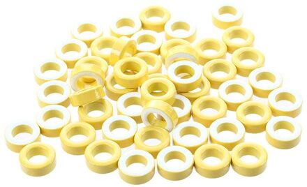 7Mm Binnendiameter Ferriet Ring Iron Toroid Cores Geel Wit 50 Stuks