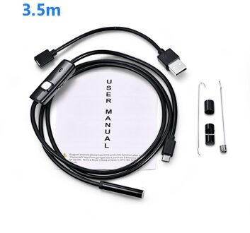 7Mm Endoscoop Camera Flexibele IP67 Waterdichte Micro Usb Inspectie Borescope Camera Voor Pc Notebook 6Leds Verstelbare 5