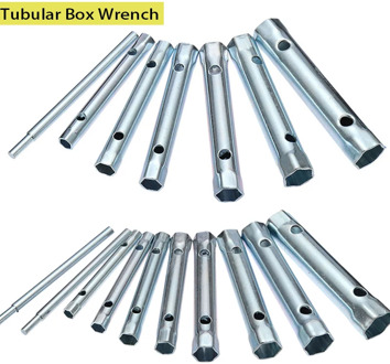 7PC/10PC 8-19mm 6-22mm Metric Tubular Box Wrench Set Tube Bar Spark-Plug Spanner for Automotive Plumb Repair Steel Double Ended