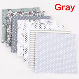 7Pcs 25*25Cm Diverse Bloemen Bedrukte Vierkante Katoenen Doek Naaien Quilten Stof Voor Patchwork Handwerken Diy Handgemaakte materiaal Blauw