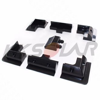 7Pcs Abs Zonnepaneel Beugel Montage Ondersteuning Wit Voertuig Garages Voor Rv Campers Solar Caravana Kits zwart