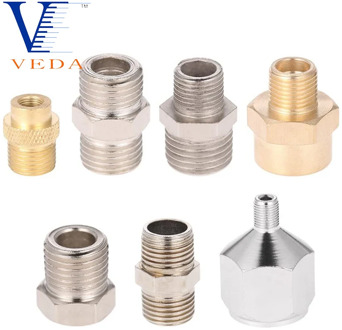 7pcs Airbrush Adaptor Kit Fitting Connector Set for Compressor & Airbrush Hose Professional Pneumatic Tools Accessories