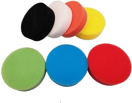7Pcs Auto Polish Spons Pad Set 3/4/5/6/7 Inch Zelfklevende Polijsten Waxen pad Auto Polijstmachine Disc Voor Verwijdert Krassen 3 duim