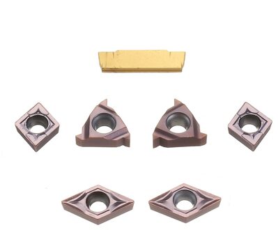 7Pcs Carbide Insert Set Voor 10Mm Schacht Draaien Gereedschaphouder CCMT060204/11IR/11ER/MGMN200/DCMT070204