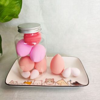 7Pcs/Fles Schoonheid Ei Zachte Paddestoel Hoofd Puff Spons Beauty Foundation Powder Puff Cosmetische Make Up Ei 7stk C