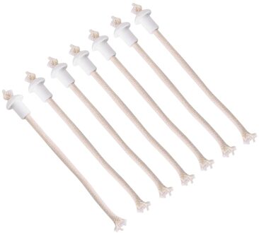 7Pcs Keramische Houders Torch Wijn Fles Olie Kaars Lamp Fiber Glas Hittebestendig Kerosine Lont