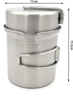 7pcs Outdoor Camping Koken Set Draagbare Kachel Camping Kookgerei Potten Kom Fornuis Picknick BBQ Reizen 1-2Person Geel