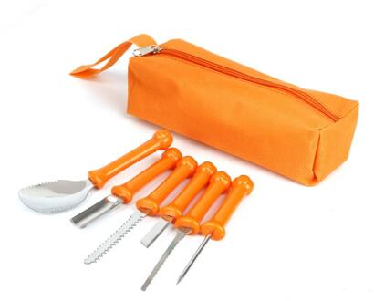 7Pcs Professionele Pompoen Carving Gereedschap Kit Stevige Rvs Carve Beeldhouwen Halloween Tools Levert Met Draagbare Tas