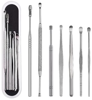 7Pcs Set Rvs Oor Pick Lepel Oor Pick Artefact Oor Pick Lepel Gesp Oor Schoner Oor Picking Tool set